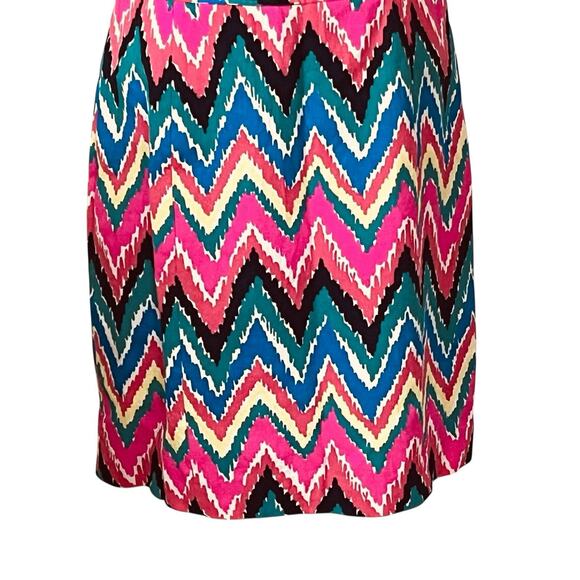 Lilly Pulitzer Kirkland Dress Size 6 Hearts A Flutter Chevron Keyhole Colorful - Picture 8 of 12